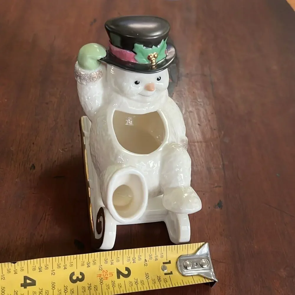 LENOX THE SNOWMAN CREAMER & SUGAR‎ FINE PORCELAIN SET